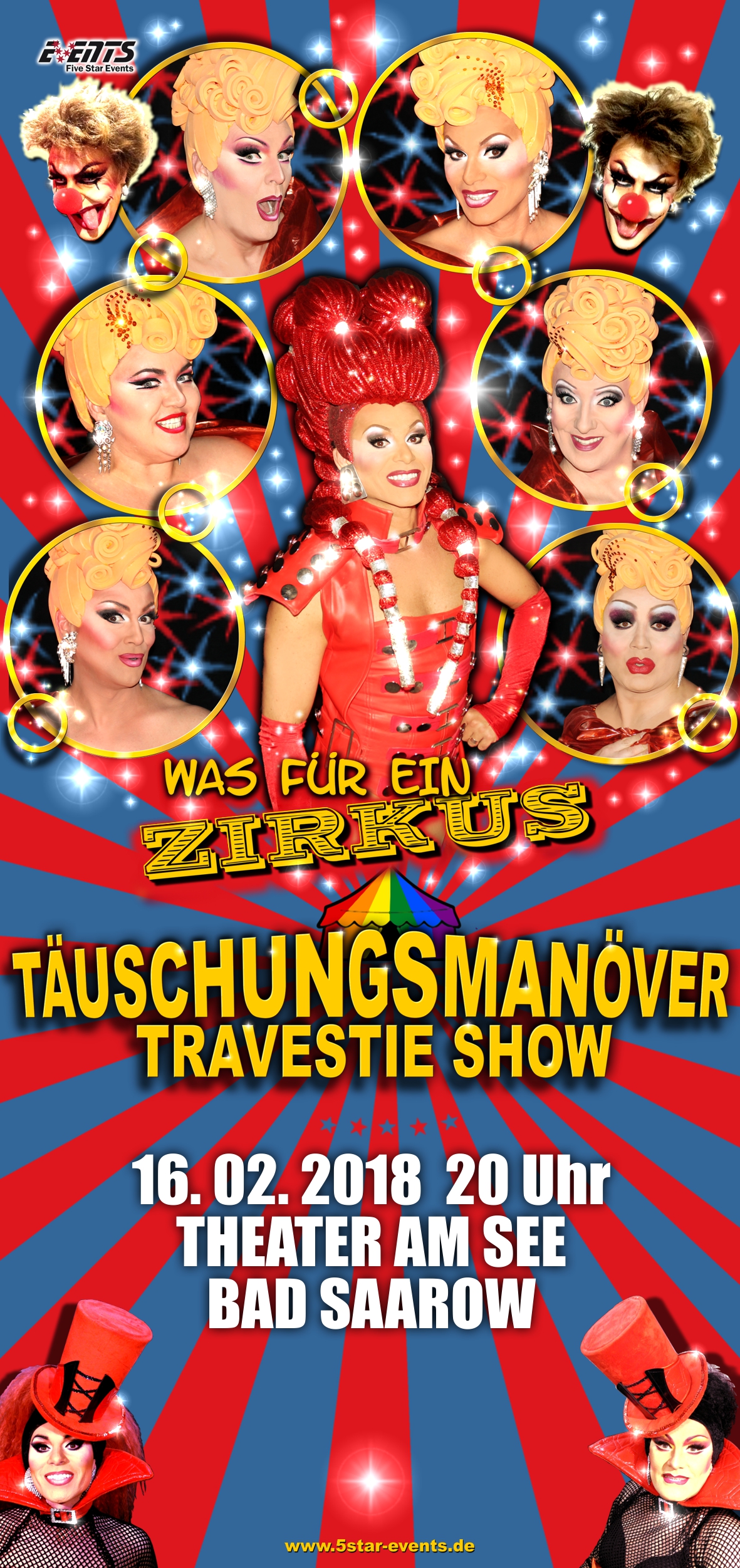 Täuschungsmanöver Travestie-Show, Was für ein Zirkus! in Bad Saarwo